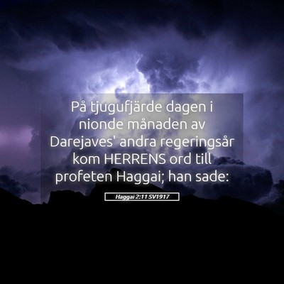 Picture 05 - Haggai 2:11 SV1917 - På tjugufjärde dagen i nionde månaden av - Bible Verse Picture