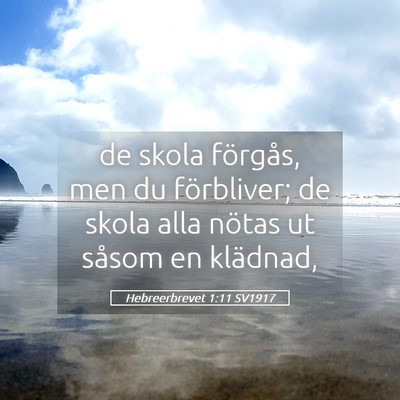 Picture 05 - Hebreerbrevet 1:11 SV1917 - de skola förgås, men du förbliver; de skola - Bible Verse Picture