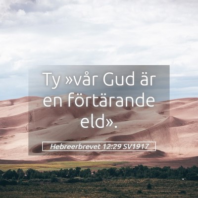 Picture 05 - Hebreerbrevet 12:29 SV1917 - Ty »vår Gud är en förtärande - Bible Verse Picture