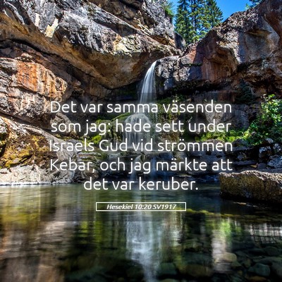Picture 05 - Hesekiel 10:20 SV1917 - Det var samma väsenden som jag: hade sett under - Bible Verse Picture