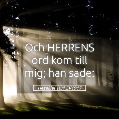 Picture 05 - Hesekiel 16:1 SV1917 - Och HERRENS ord kom till mig; han - Bible Verse Picture