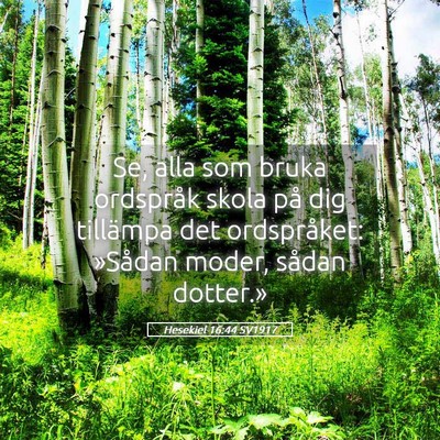 Picture 05 - Hesekiel 16:44 SV1917 - Se, alla som bruka ordspråk skola på dig - Bible Verse Picture