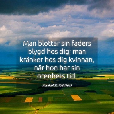 Picture 05 - Hesekiel 22:10 SV1917 - Man blottar sin faders blygd hos dig; man - Bible Verse Picture