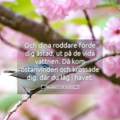 Picture 05 - Hesekiel 27:26 SV1917 - Och dina roddare förde dig åstad, ut på de - Bible Verse Picture