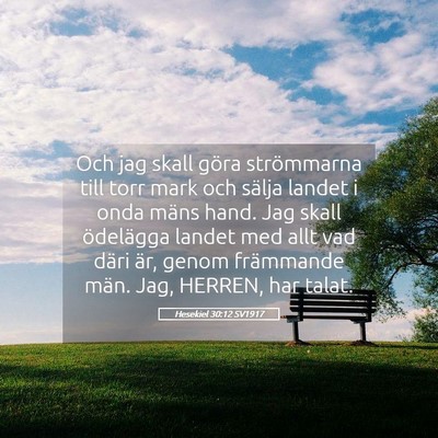 Picture 05 - Hesekiel 30:12 SV1917 - Och jag skall göra strömmarna till torr mark - Bible Verse Picture