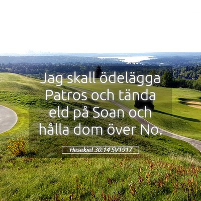 Picture 05 - Hesekiel 30:14 SV1917 - Jag skall ödelägga Patros och tända eld på - Bible Verse Picture