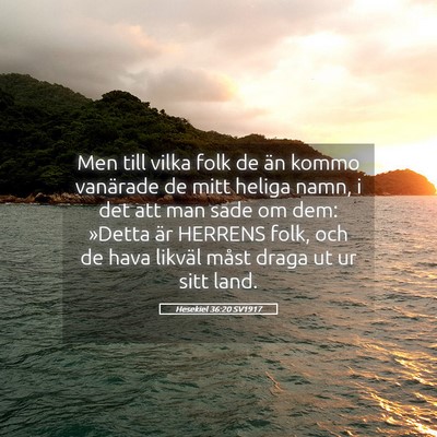 Picture 05 - Hesekiel 36:20 SV1917 - Men till vilka folk de än kommo vanärade de - Bible Verse Picture