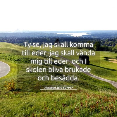 Picture 05 - Hesekiel 36:9 SV1917 - Ty se, jag skall komma till eder, jag skall - Bible Verse Picture