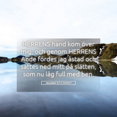 Picture 05 - Hesekiel 37:1 SV1917 - HERRENS hand kom över mig, och genom HERRENS - Bible Verse Picture