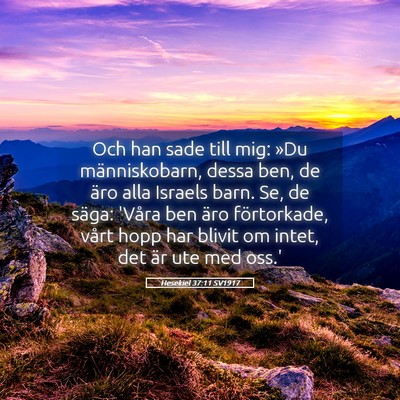 Picture 05 - Hesekiel 37:11 SV1917 - Och han sade till mig: »Du människobarn, dessa - Bible Verse Picture