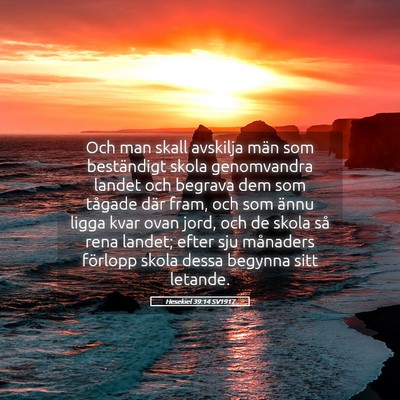 Picture 05 - Hesekiel 39:14 SV1917 - Och man skall avskilja män som beständigt skola - Bible Verse Picture