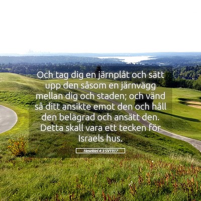 Picture 05 - Hesekiel 4:3 SV1917 - Och tag dig en järnplåt och sätt upp den - Bible Verse Picture