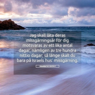 Picture 05 - Hesekiel 4:5 SV1917 - Jag skall låta deras missgärningsår för dig - Bible Verse Picture
