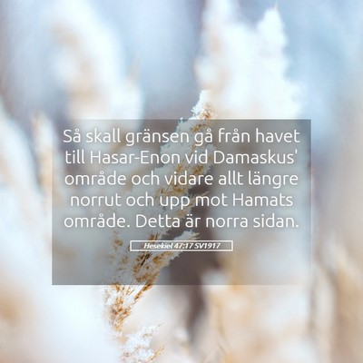 Picture 05 - Hesekiel 47:17 SV1917 - Så skall gränsen gå från havet till - Bible Verse Picture