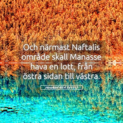 Picture 05 - Hesekiel 48:4 SV1917 - Och närmast Naftalis område skall Manasse hava - Bible Verse Picture