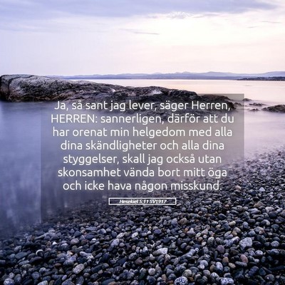Picture 05 - Hesekiel 5:11 SV1917 - Ja, så sant jag lever, säger Herren, HERREN: - Bible Verse Picture