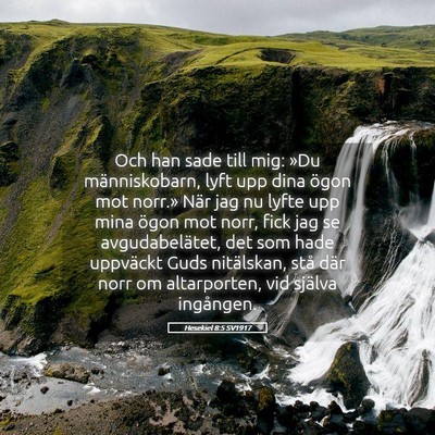 Picture 05 - Hesekiel 8:5 SV1917 - Och han sade till mig: »Du människobarn, lyft - Bible Verse Picture