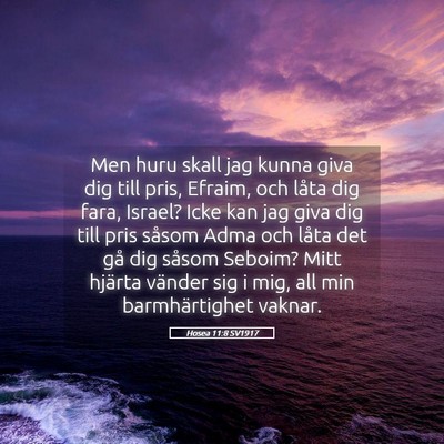 Picture 05 - Hosea 11:8 SV1917 - Men huru skall jag kunna giva dig till pris, - Bible Verse Picture