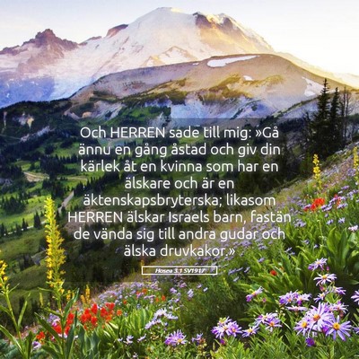 Picture 05 - Hosea 3:1 SV1917 - Och HERREN sade till mig: »Gå ännu en gång - Bible Verse Picture