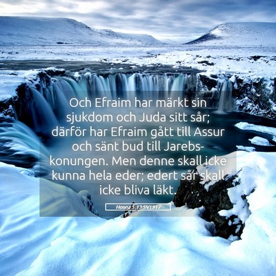 Picture 05 - Hosea 5:13 SV1917 - Och Efraim har märkt sin sjukdom och Juda sitt - Bible Verse Picture