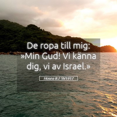 Picture 05 - Hosea 8:2 SV1917 - De ropa till mig: »Min Gud! Vi känna dig, vi av - Bible Verse Picture