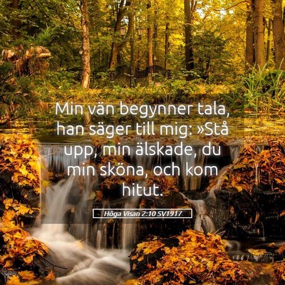 Picture 05 - Höga Visan 2:10 SV1917 - Min vän begynner tala, han säger till mig: - Bible Verse Picture