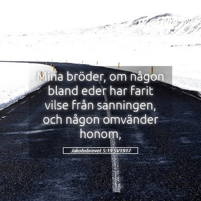 Picture 05 - Jakobsbrevet 5:19 SV1917 - Mina bröder, om någon bland eder har farit - Bible Verse Picture