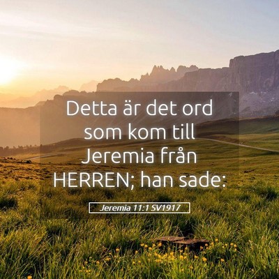 Picture 05 - Jeremia 11:1 SV1917 - Detta är det ord som kom till Jeremia från - Bible Verse Picture