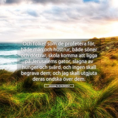 Picture 05 - Jeremia 14:16 SV1917 - Och folket som de profetera för, både män och - Bible Verse Picture