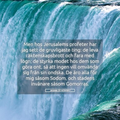 Picture 05 - Jeremia 23:14 SV1917 - Men hos Jerusalems profeter har jag sett de - Bible Verse Picture