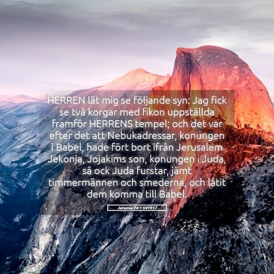 Picture 05 - Jeremia 24:1 SV1917 - HERREN lät mig se följande syn: Jag fick se - Bible Verse Picture