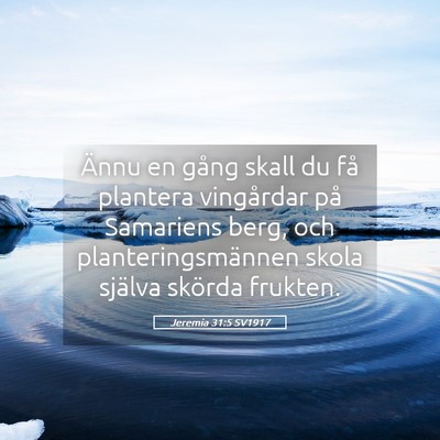 Picture 05 - Jeremia 31:5 SV1917 - Ännu en gång skall du få plantera vingårdar - Bible Verse Picture