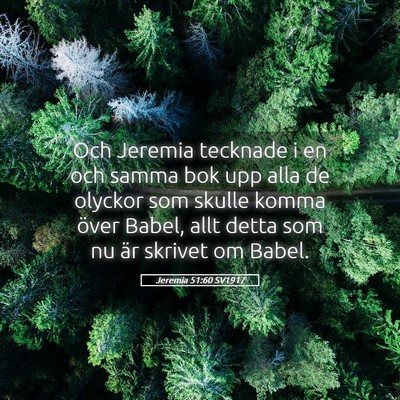 Picture 05 - Jeremia 51:60 SV1917 - Och Jeremia tecknade i en och samma bok upp alla - Bible Verse Picture