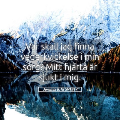 Picture 05 - Jeremia 8:18 SV1917 - Var skall jag finna vederkvickelse i min sorg? - Bible Verse Picture