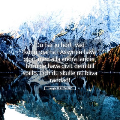 Picture 05 - Jesaja 37:11 SV1917 - Du har ju hört, vad konungarna i Assyrien hava - Bible Verse Picture