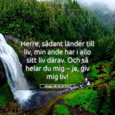 Picture 05 - Jesaja 38:16 SV1917 - Herre, sådant länder till liv, min ande har i - Bible Verse Picture
