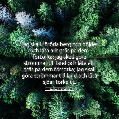Picture 05 - Jesaja 42:15 SV1917 - Jag skall föröda berg och höjder och låta - Bible Verse Picture
