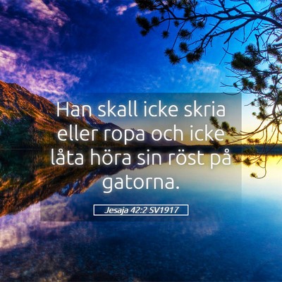 Picture 05 - Jesaja 42:2 SV1917 - Han skall icke skria eller ropa och icke låta - Bible Verse Picture