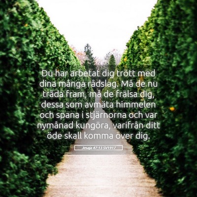 Picture 05 - Jesaja 47:13 SV1917 - Du har arbetat dig trött med dina många - Bible Verse Picture