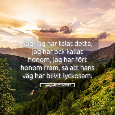 Picture 05 - Jesaja 48:15 SV1917 - Jag, jag har talat detta, jag har ock kallat - Bible Verse Picture