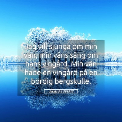 Picture 05 - Jesaja 5:1 SV1917 - Jag vill sjunga om min vän, min väns sång om - Bible Verse Picture