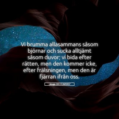 Picture 05 - Jesaja 59:11 SV1917 - Vi brumma allasammans såsom björnar och sucka - Bible Verse Picture