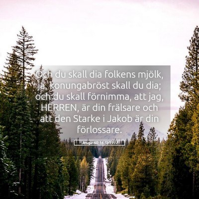 Picture 05 - Jesaja 60:16 SV1917 - Och du skall dia folkens mjölk, ja, - Bible Verse Picture