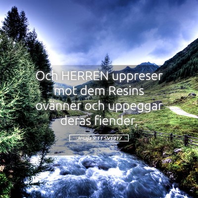 Picture 05 - Jesaja 9:11 SV1917 - Och HERREN uppreser mot dem Resins ovänner och - Bible Verse Picture