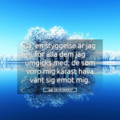 Picture 05 - Job 19:19 SV1917 - Ja, en styggelse är jag för alla dem jag - Bible Verse Picture