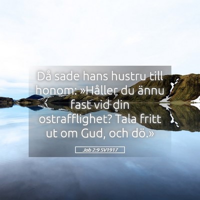 Picture 05 - Job 2:9 SV1917 - Då sade hans hustru till honom: »Håller du - Bible Verse Picture