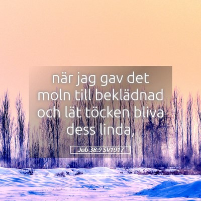 Picture 05 - Job 38:9 SV1917 - när jag gav det moln till beklädnad och lät - Bible Verse Picture