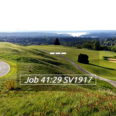 Picture 05 - Job 41:29 SV1917 -  - Bible Verse Picture
