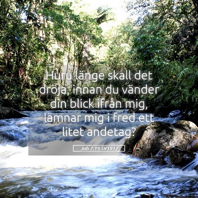 Picture 05 - Job 7:19 SV1917 - Huru länge skall det dröja, innan du vänder - Bible Verse Picture