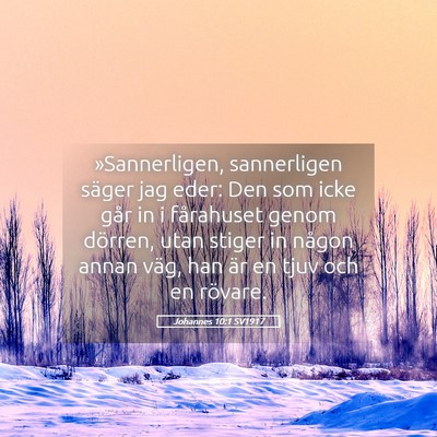 Picture 05 - Johannes 10:1 SV1917 - »Sannerligen, sannerligen säger jag eder: Den - Bible Verse Picture